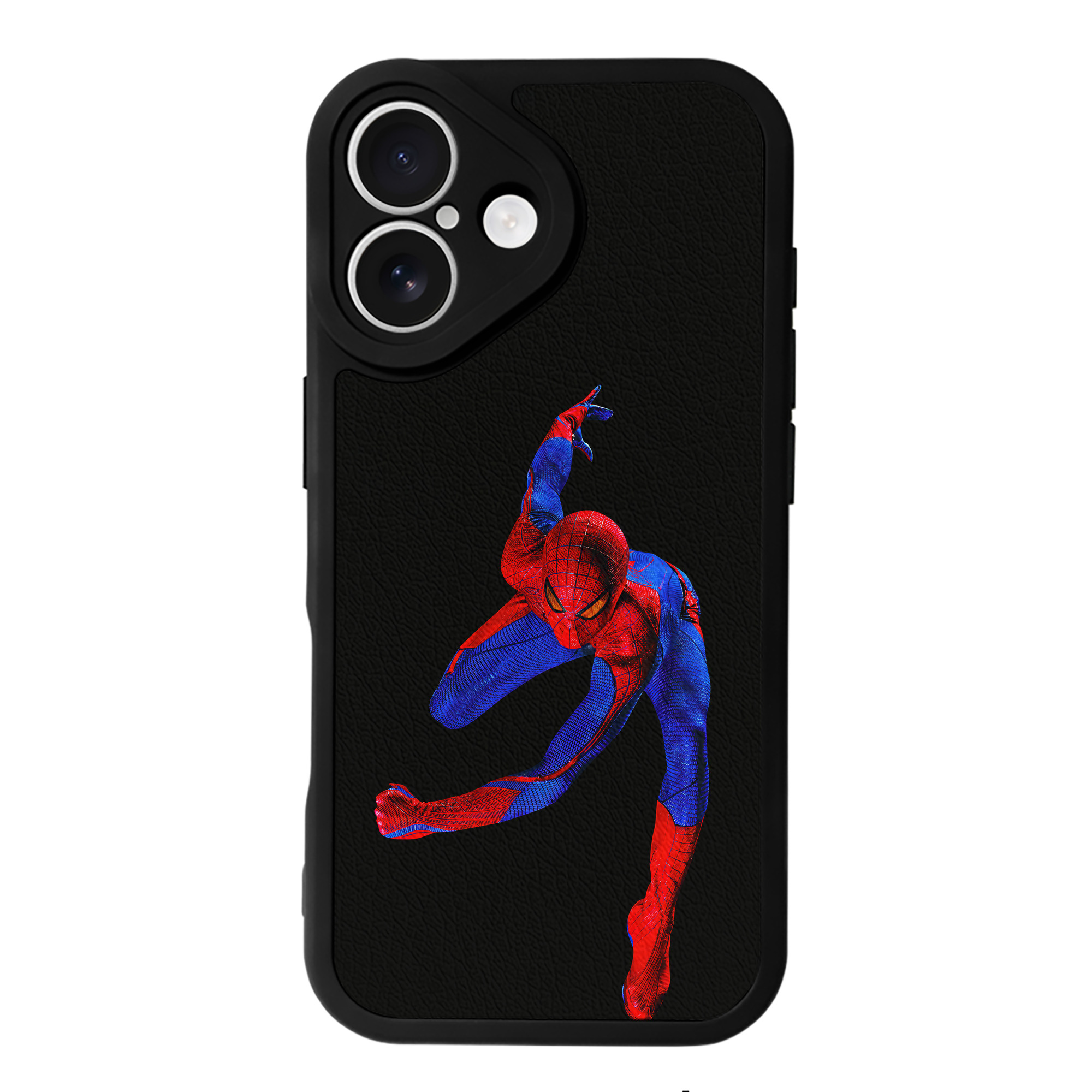 Spider Man スパイダーマン 【iPhone 16シリーズ対応】シリコンスマホケース（レザー調） 材質：シリコン